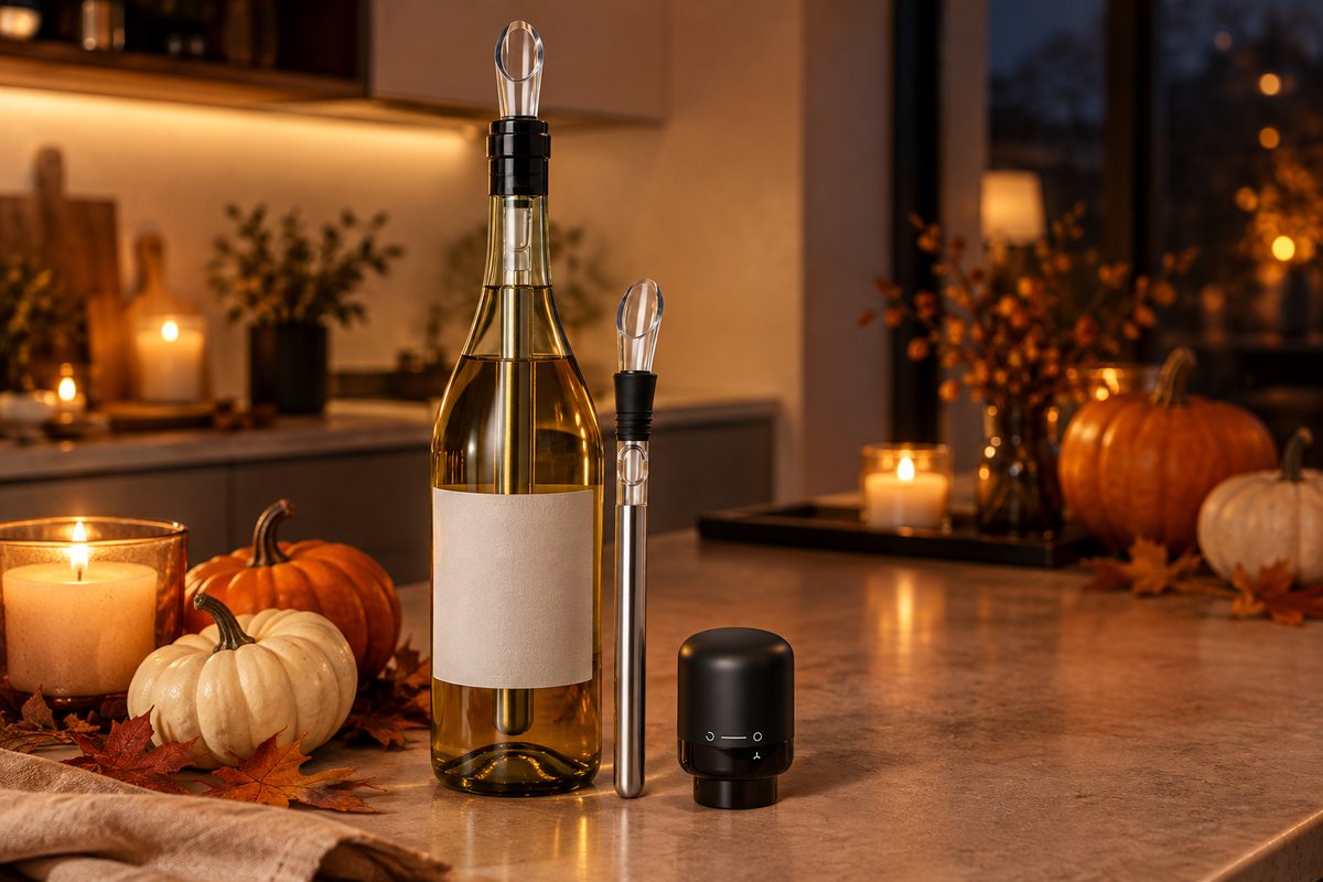 Vin på et Halloween-bord